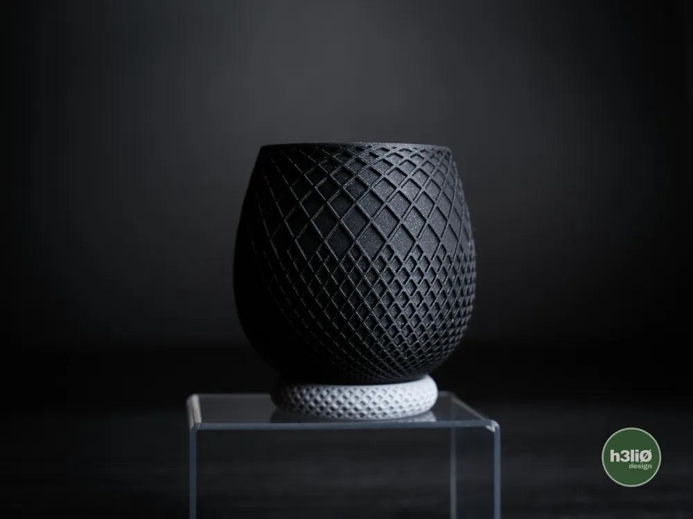 Miro Patterned Planter with Elevated Drip Plate | Modern Indoor Pot