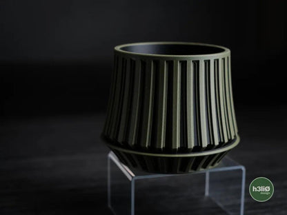 Echoic Patterned Planter with Elevated Plate | Modern Indoor Pot