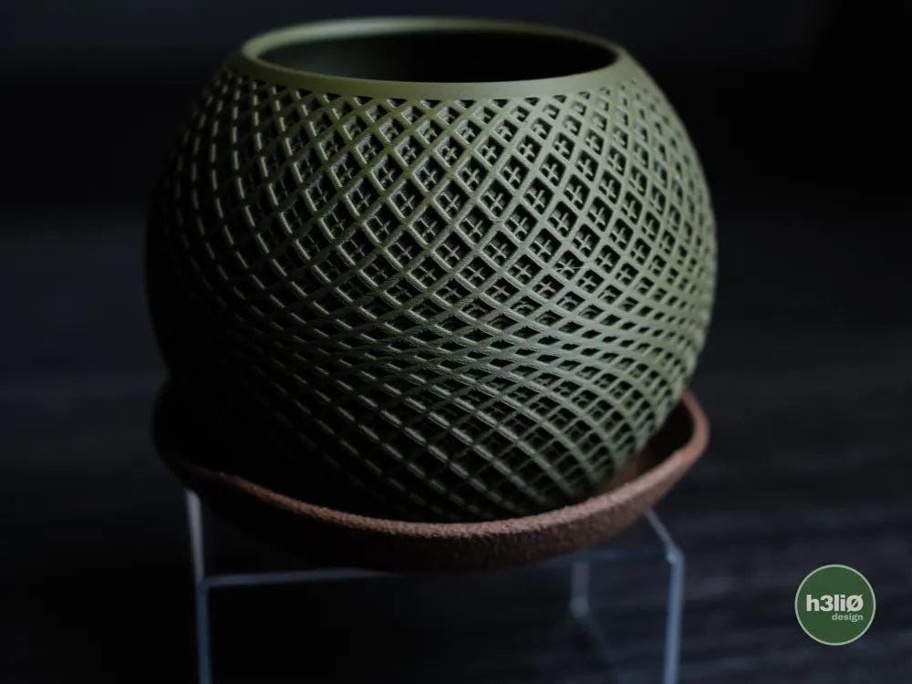 Paragon Lattice Planter with Elevated Drip Plate | Modern Indoor Pot