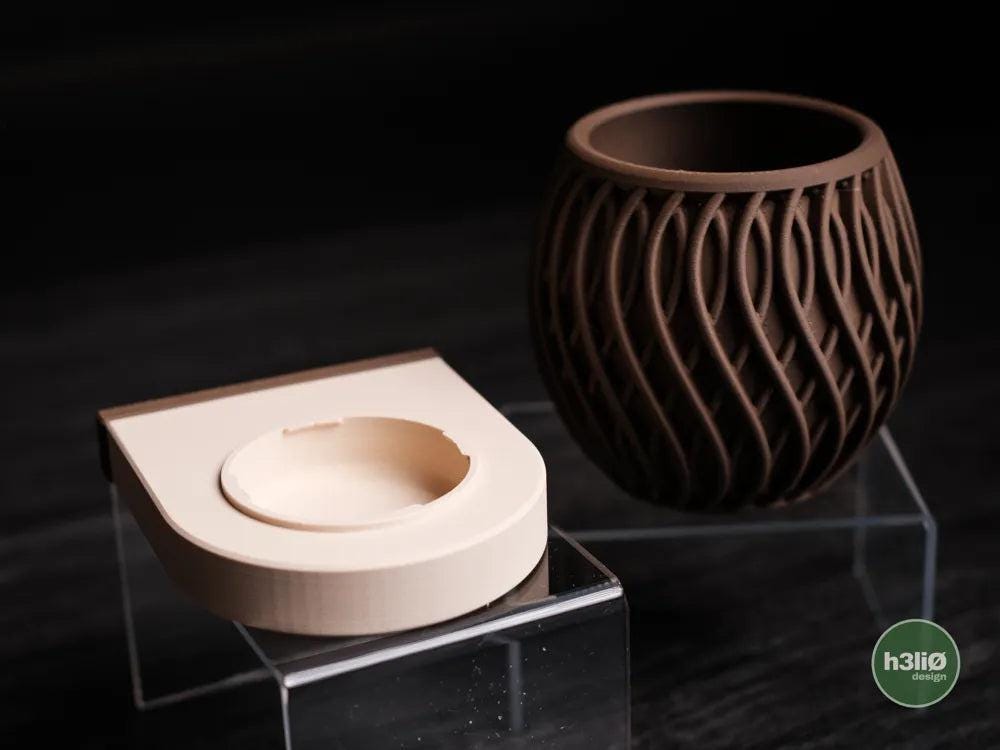 Loft Compact Planter with Integrated Drip Plate | Matte Modern Indoor Pot