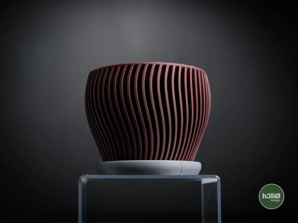 Oblique Angled Planter with Integrated Drip Plate | Modern Indoor Pot