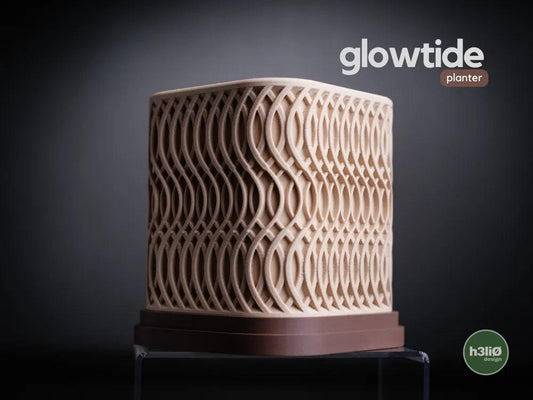 Glowtide Minimalist Planter — Modern Indoor Planter with Elevated Drip Tray