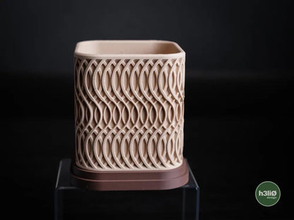 Glowtide Minimalist Planter — Modern Indoor Planter with Elevated Drip Tray