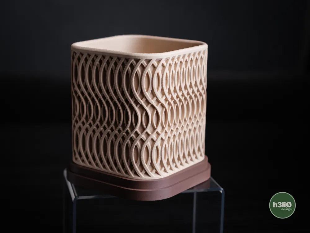 Glowtide Minimalist Planter — Modern Indoor Planter with Elevated Drip Tray
