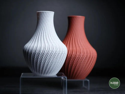 Quell Ribbed Decorative Vase | Modern Sculptural Vessel