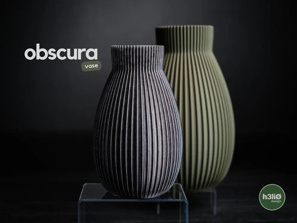 Obscura Ribbed Decorative Vase | Modern Minimalist Vessel