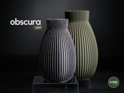 Obscura Ribbed Decorative Vase | Modern Minimalist Vessel