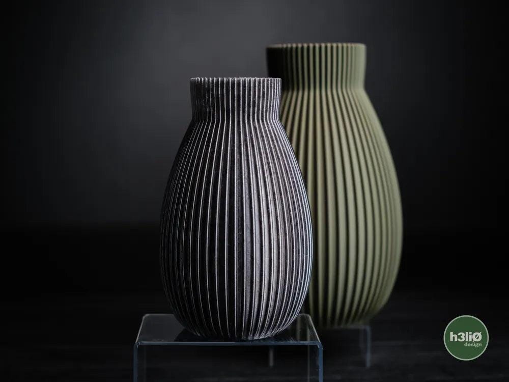 Obscura Ribbed Decorative Vase | Modern Minimalist Vessel