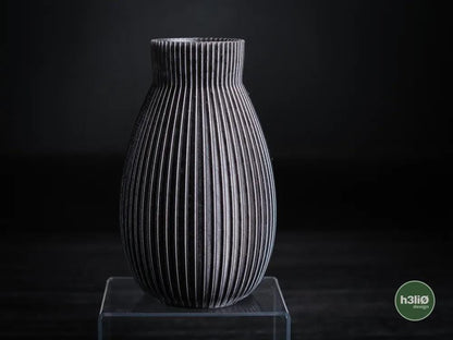 Obscura Ribbed Decorative Vase | Modern Minimalist Vessel