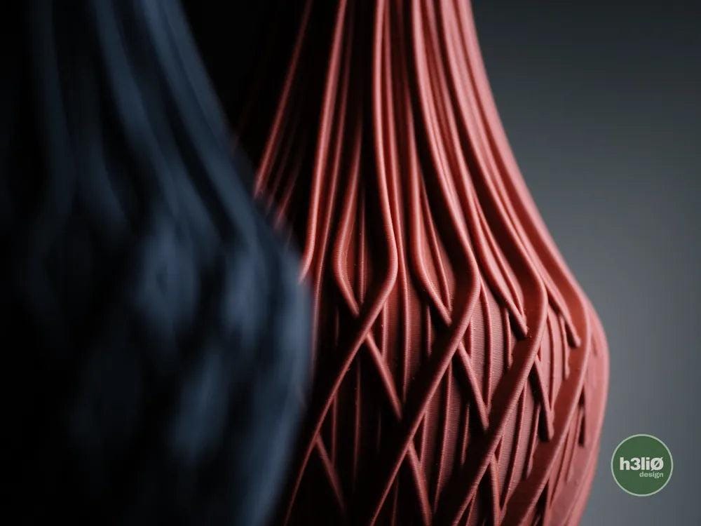 Fractal Geometric Vase with Sculpted Surface | Modern Decorative Vessel