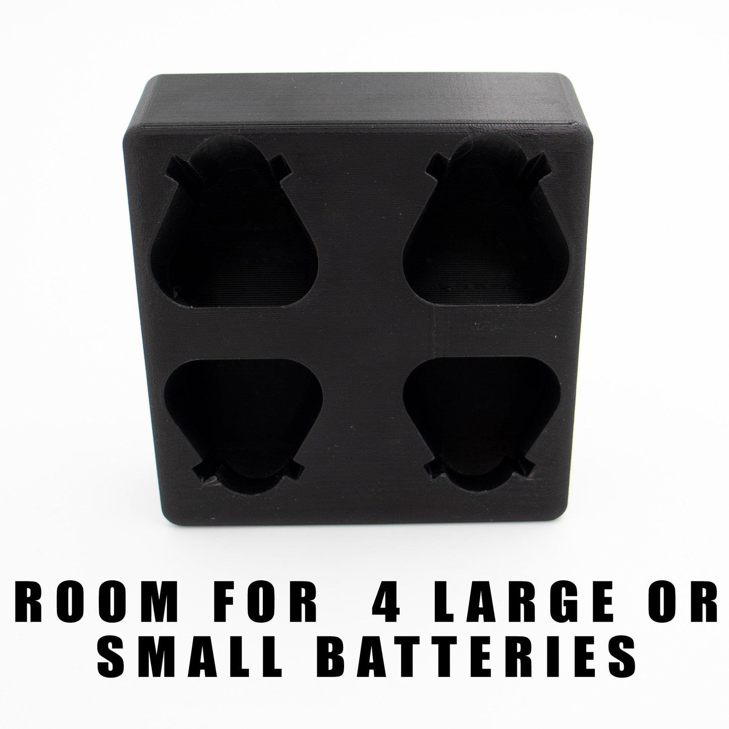M12 Battery Holder Quad Mount | to Suit Milwaukee Packout Wall