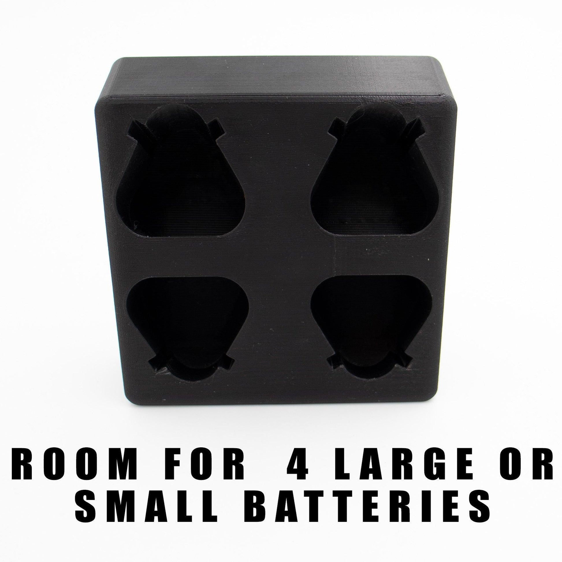 M12 Battery Holder Quad Mount | to Suit Milwaukee Packout Wall