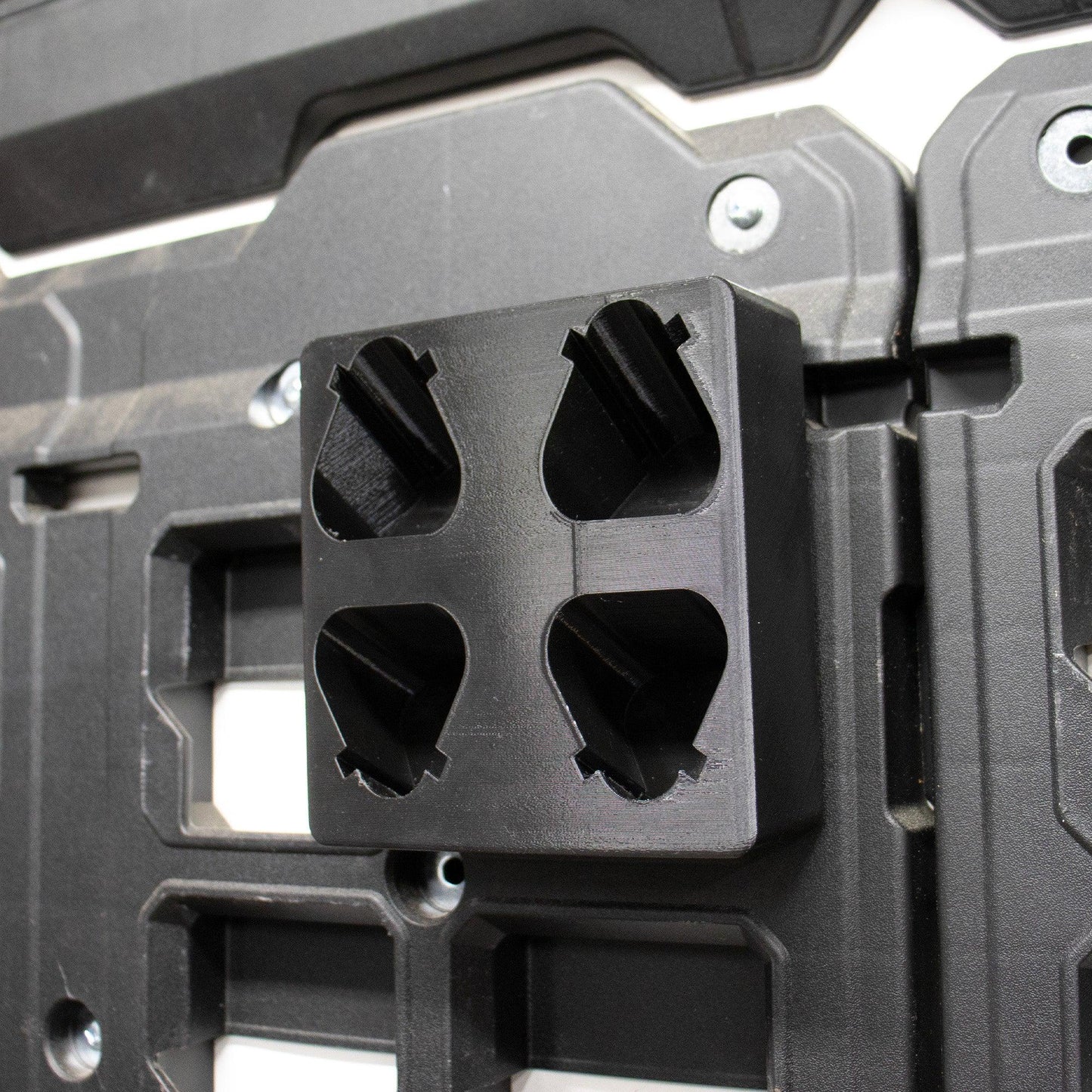 M12 Battery Holder Quad Mount | to Suit Milwaukee Packout Wall