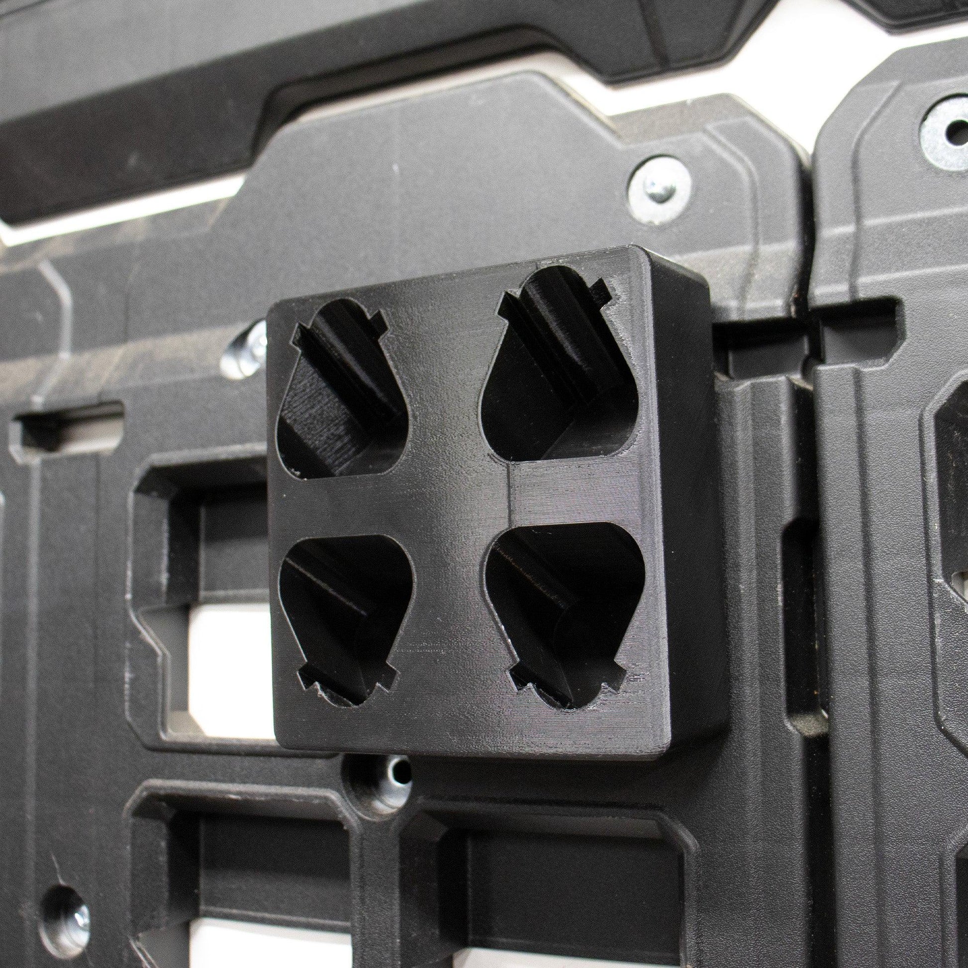 M12 Battery Holder Quad Mount | to Suit Milwaukee Packout Wall