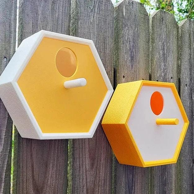 Hexagon Honeycomb Birdhouse with 30mm Entry | Wall-Mount Nest Box