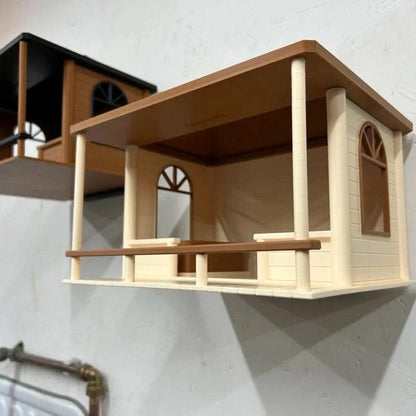 Classic Barn-Style Bird Feeder with Removable Roof | Outdoor Garden