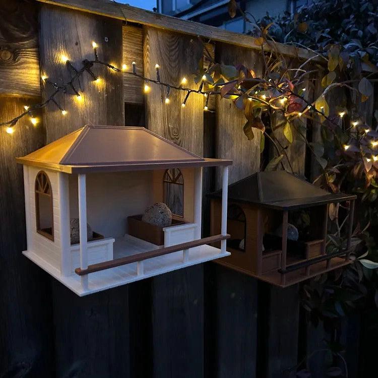 Classic Barn-Style Bird Feeder with Removable Roof | Outdoor Garden