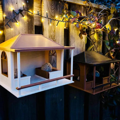 Classic Barn-Style Bird Feeder with Removable Roof | Outdoor Garden