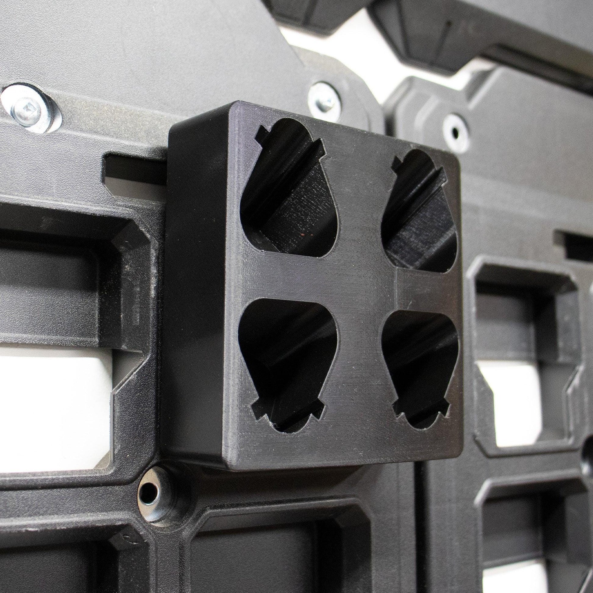 M12 Battery Holder Quad Mount | to Suit Milwaukee Packout Wall