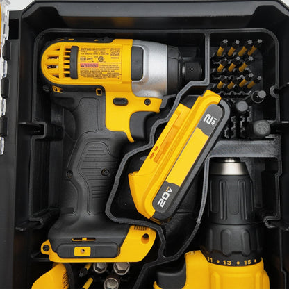 DeWalt 20V Max Drill & Impact Driver Insert to Suit DWST08020 Deep Compact Organiser – Insert Only