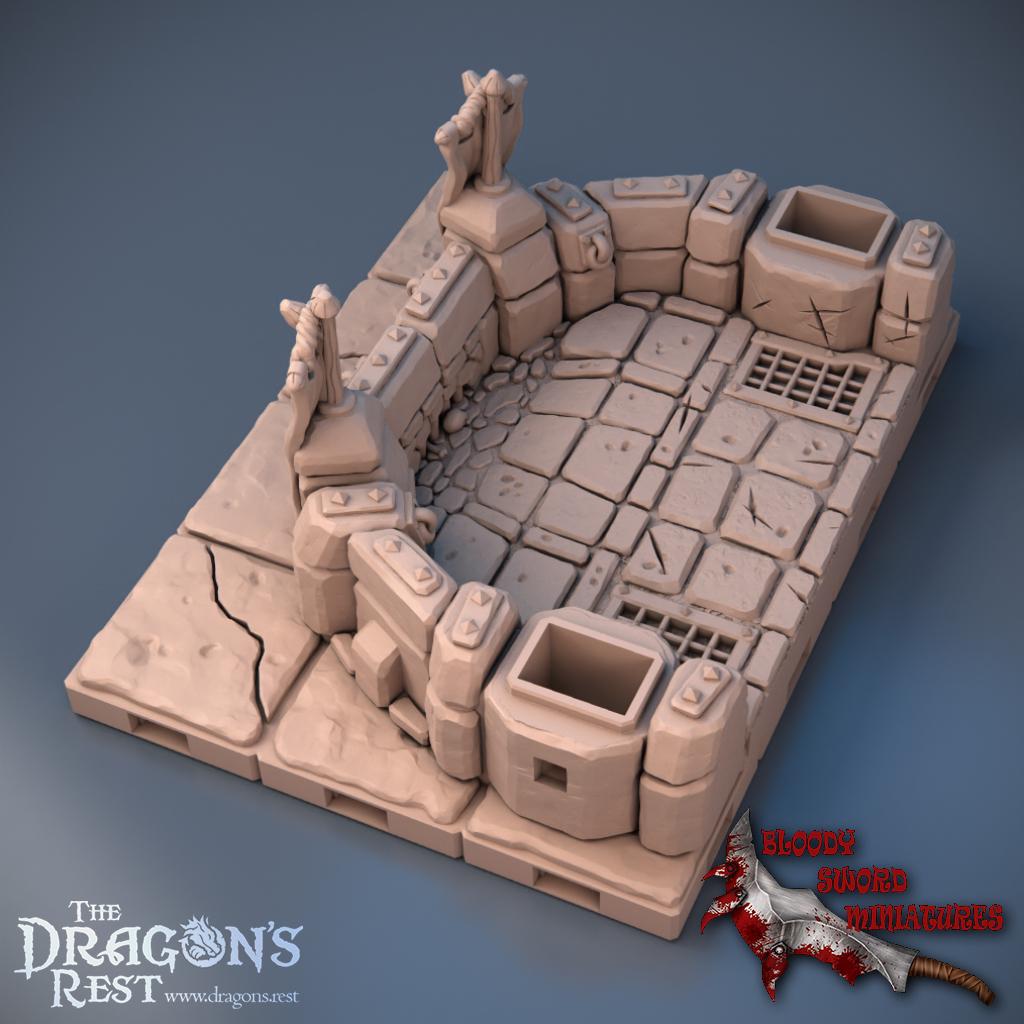 DND Dungeon Arena Starter Set | Modular Dungeon Tiles | 28mm 1.5” Grid Terrain | Tabletop RPG Terrain | Ships from Australia