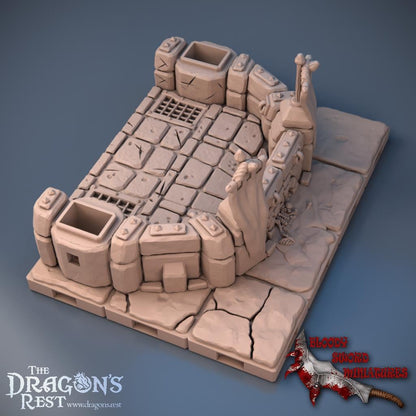 DND Dungeon Arena Starter Set | Modular Dungeon Tiles | 28mm 1.5” Grid Terrain | Tabletop RPG Terrain | Ships from Australia