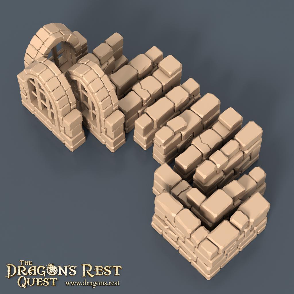 DND Dungeon Room Tile Set | Modular Dungeon Terrain | 28mm 1.5” Grid | Tabletop RPG Tiles | Ships from Australia