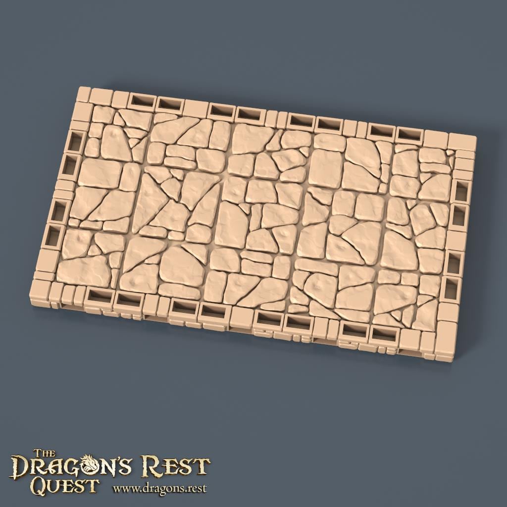 Modular Dungeon Tiles Quarter Set | Dragon’s Rest Terrain 28mm 1.5” Grid | Tabletop RPG Dungeon Layout | DND Terrain Australia