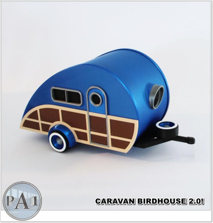 Caravan Birdhouse Teardrop Trailer | Retro Camper Bird House | Unique Garden Decor Gift | Ships from Australia