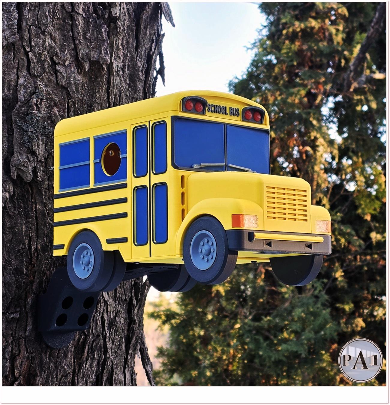 School Bus Birdhouse | Novelty Bird House | Teacher Gift Idea | Unique Garden Decor | Ships from Australia