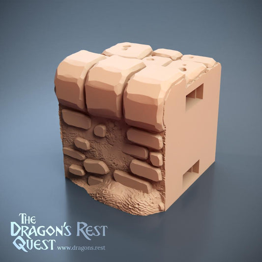 Dock Wall Tile 1x1 Variant B | DnD Tabletop Terrain | RPG Scenery | Dragon's Rest | Ships from Australia