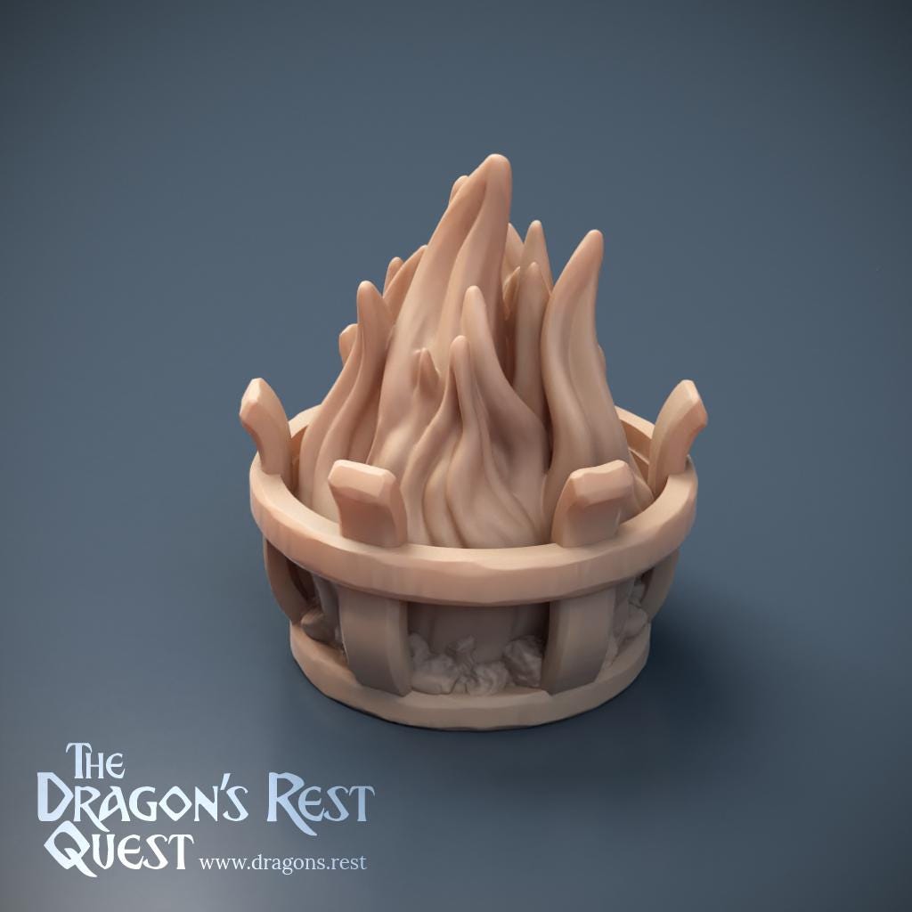 Dock Tower Brazier — Flame Effect | 28mm Dragon's Rest Scatter Piece | Ships Australia