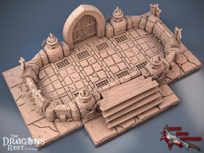 DND Dungeon Arena Starter Set | Modular Dungeon Tiles | 28mm 1.5” Grid Terrain | Tabletop RPG Terrain | Ships from Australia
