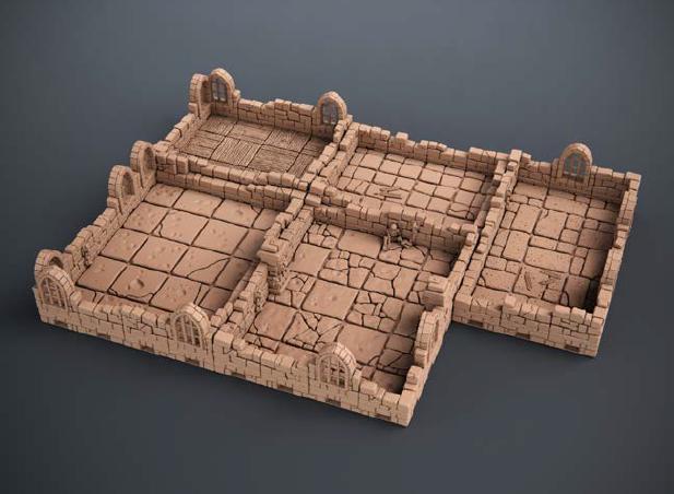 Modular Dungeon Tiles Quarter Set | Dragon’s Rest Terrain 28mm 1.5” Grid | DND Terrain | Ships from Australia