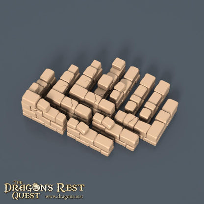 Modular Dungeon Tiles Quarter Set | Dragon’s Rest Terrain 28mm 1.5” Grid | DND Terrain | Ships from Australia