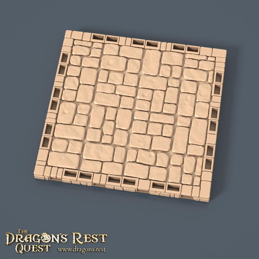 Modular Dungeon Tiles Quarter Set | Dragon’s Rest Terrain 28mm 1.5” Grid | Tabletop RPG Dungeon Layout | DND Terrain Australia