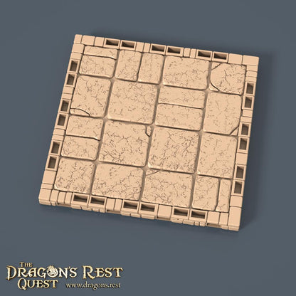 Modular Dungeon Tiles Quarter Set | Dragon’s Rest Terrain 28mm 1.5” Grid | Tabletop RPG Dungeon Layout | DND Terrain Australia