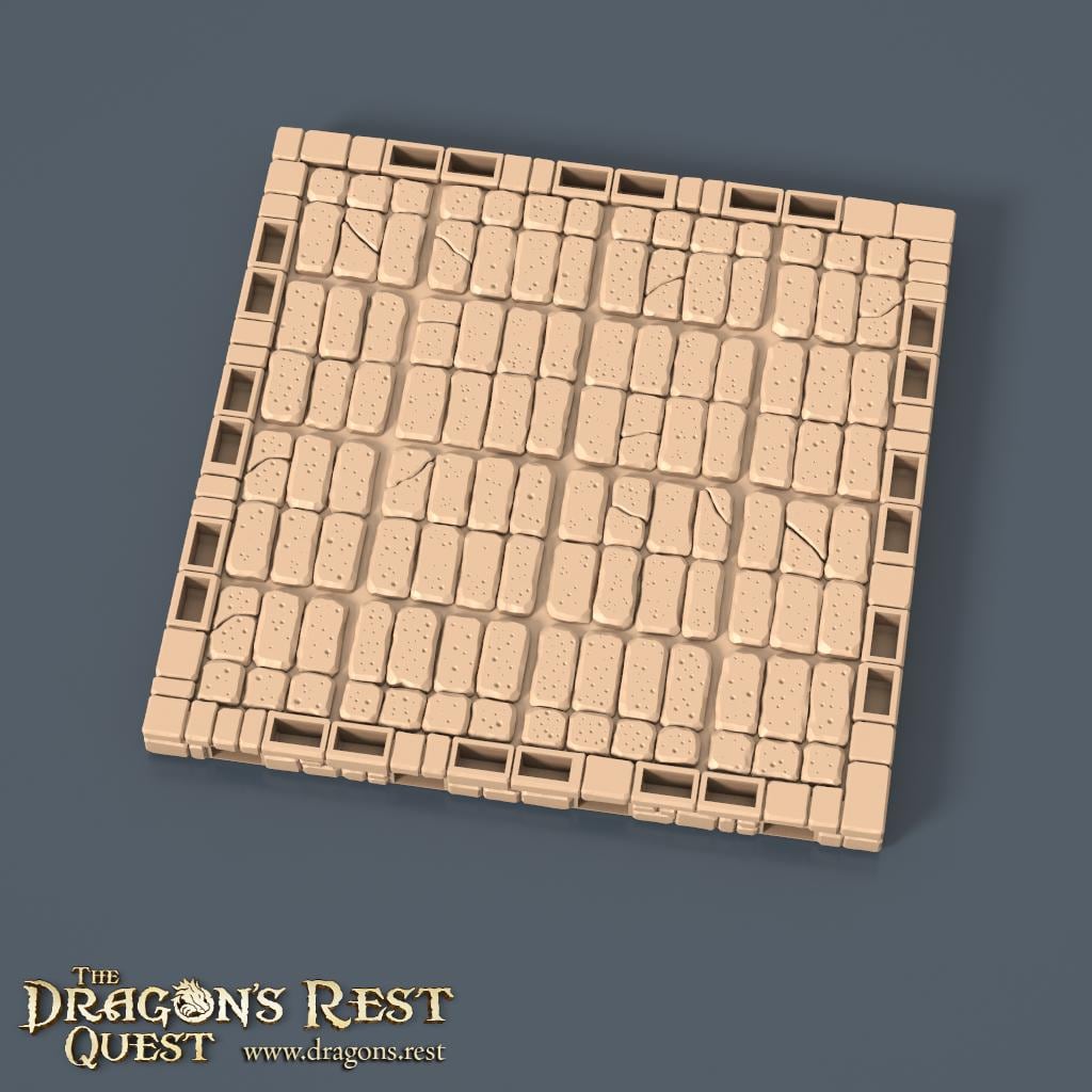 Modular Dungeon Tiles Quarter Set | Dragon’s Rest Terrain 28mm 1.5” Grid | Tabletop RPG Dungeon Layout | DND Terrain Australia