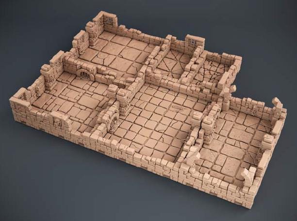 Modular Dungeon Tiles Quarter Set | Dragon’s Rest Terrain 28mm 1.5” Grid | DND Terrain | Ships from Australia
