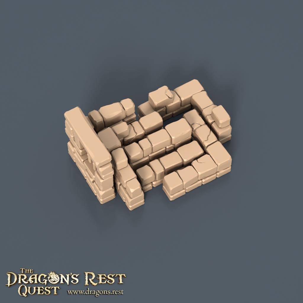 Modular Dungeon Tiles Quarter Set | Dragon’s Rest Terrain 28mm 1.5” Grid | DND Terrain | Ships from Australia