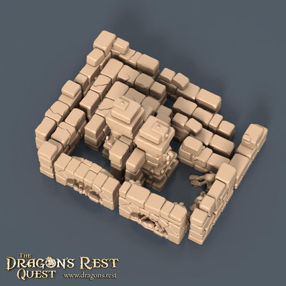Modular Dungeon Tiles Quarter Set | Dragon’s Rest Terrain 28mm 1.5” Grid | DND Terrain | Ships from Australia