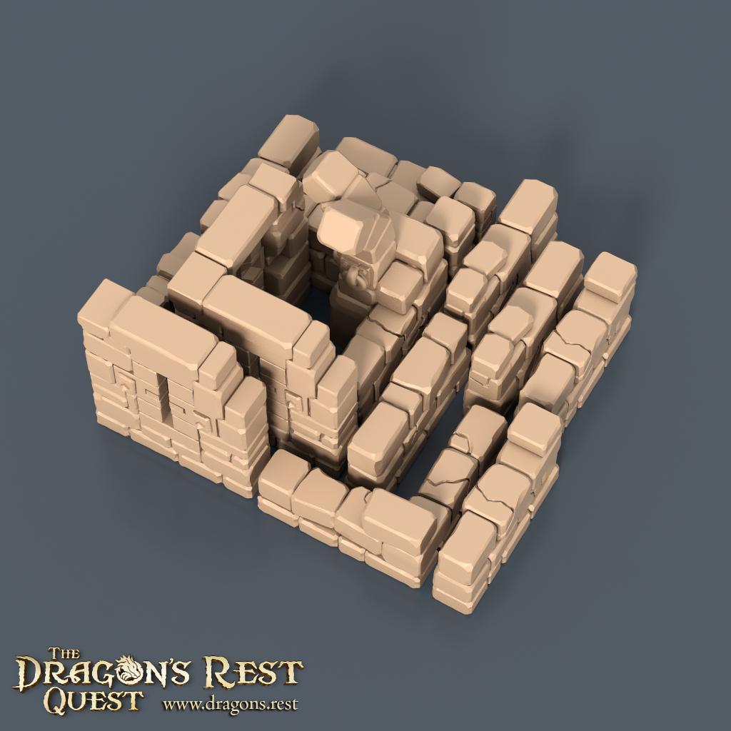 Modular Dungeon Tiles Quarter Set | Dragon’s Rest Terrain 28mm 1.5” Grid | DND Terrain | Ships from Australia