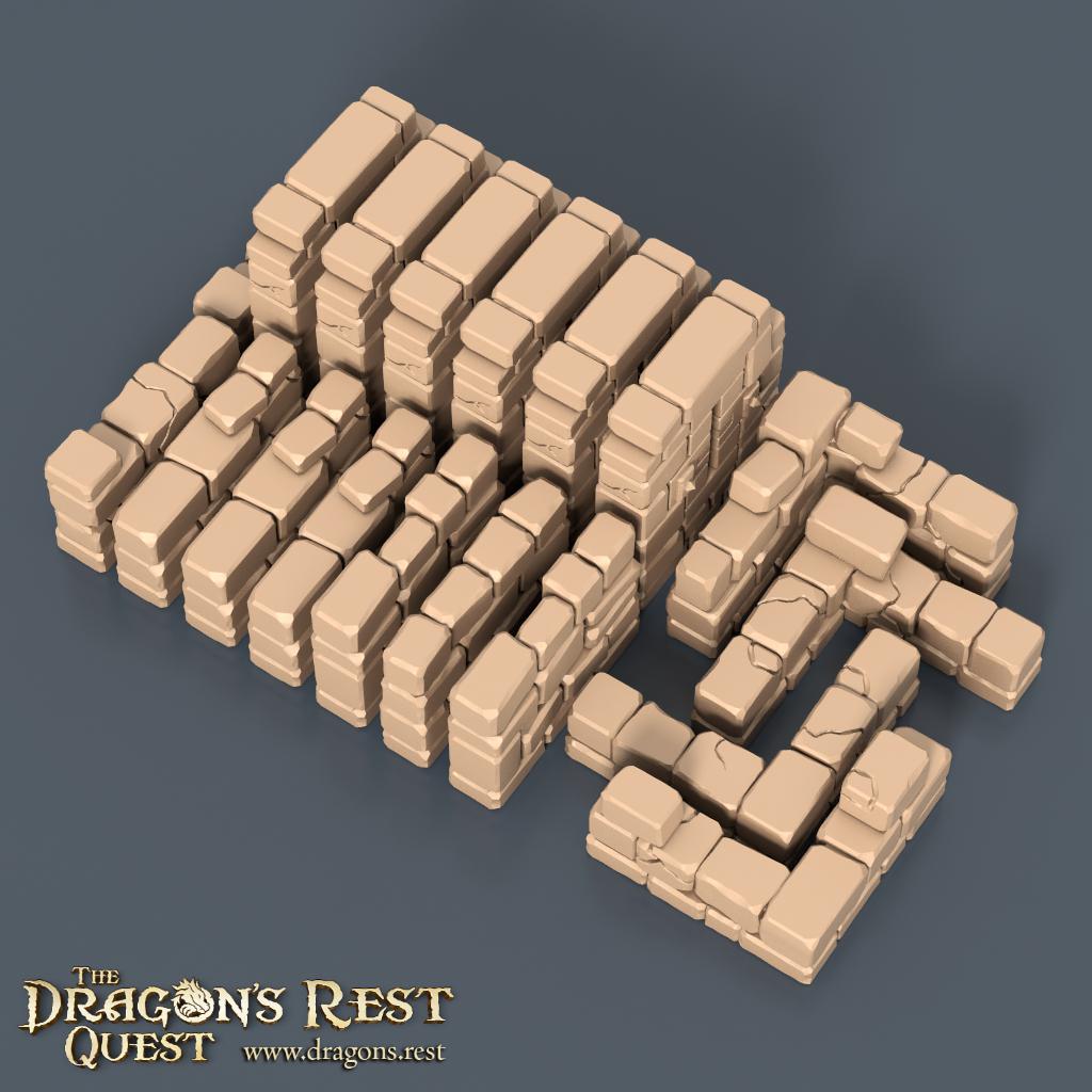 DND Dungeon Room Terrain | Modular Dungeon Tiles Central Room | Dragon’s Rest Terrain 28mm 1.5” Grid | RPG Terrain Australia