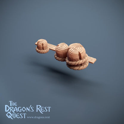 Pier End Cap — Triple Bollard | Docks Terrain | Dragon's Rest | 28mm | Ships from Australia