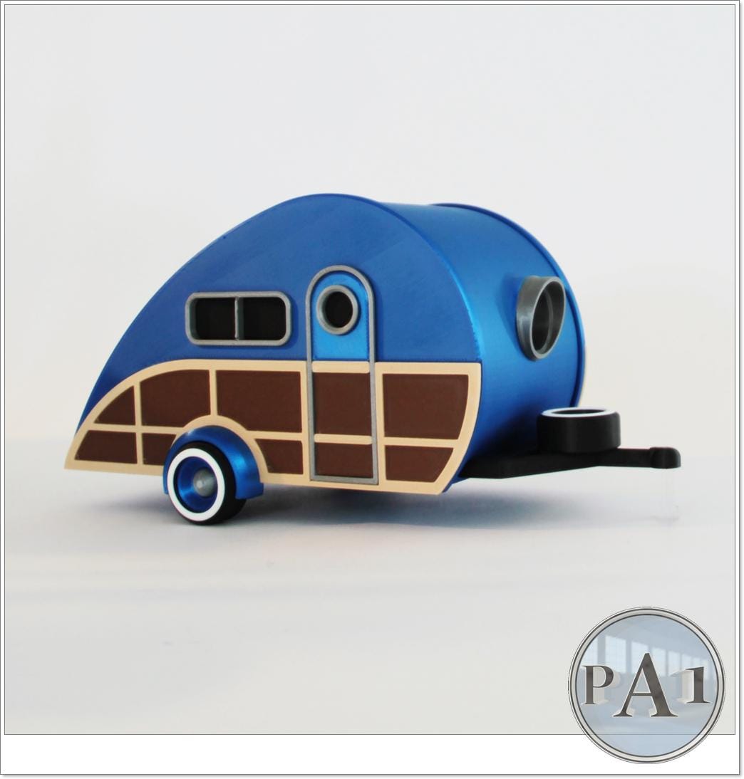 Caravan Birdhouse Teardrop Trailer | Retro Camper Bird House | Unique Garden Decor Gift | Ships from Australia