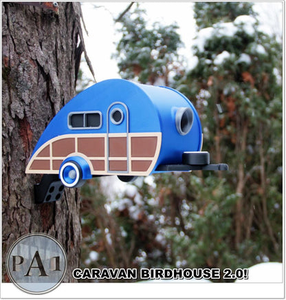 Caravan Birdhouse Teardrop Trailer | Retro Camper Bird House | Unique Garden Decor Gift | Ships from Australia