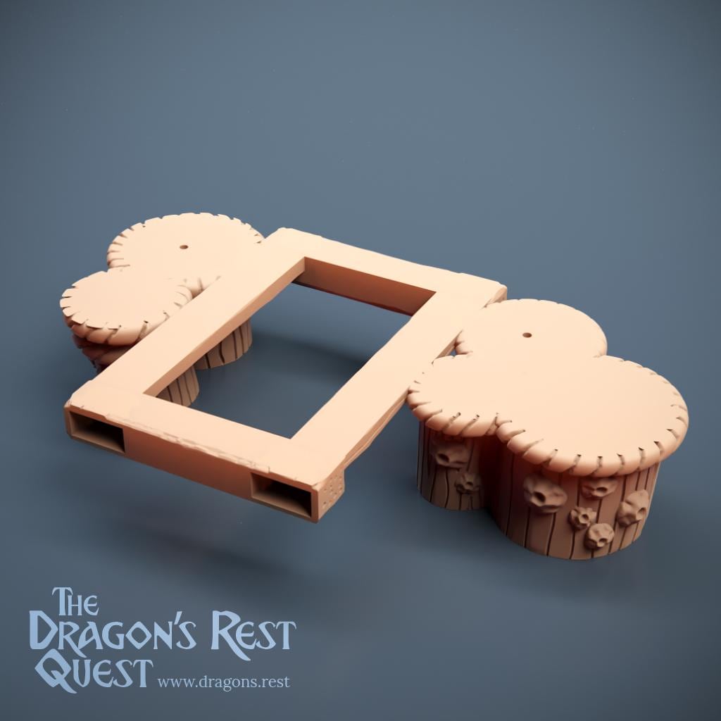 Pier Section with Rope Bollards | Docks Terrain | Dragon's Rest | 28mm | Ships from Australia