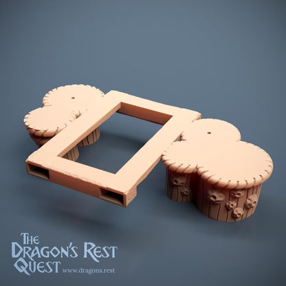 Pier Section with Rope Bollards | Docks Terrain | Dragon's Rest | 28mm | Ships from Australia
