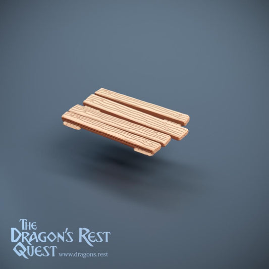 Pier Section — Plain Flat Board | Docks Terrain | Dragon's Rest | 28mm | Ships from Australia