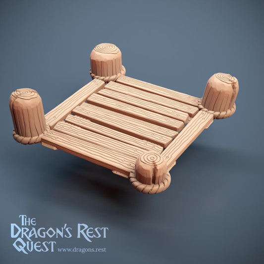Pier T-Junction Section | Docks Terrain | Dragon's Rest | 28mm | Ships from Australia